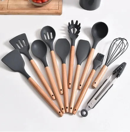 Jogo de Utensílios de Silicone para Cozinha - 12 pçs